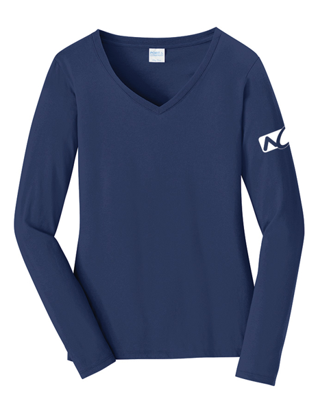 Picture of Ladies Long Sleeve V-Neck  Tee